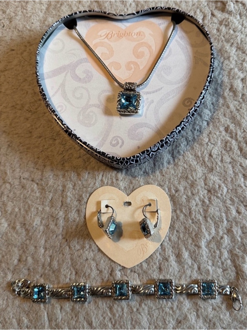 💙🦋 SET VTG BRIGHTON ‘Regina’ Swarovski crystal RARE/RETIRED jewelry set!